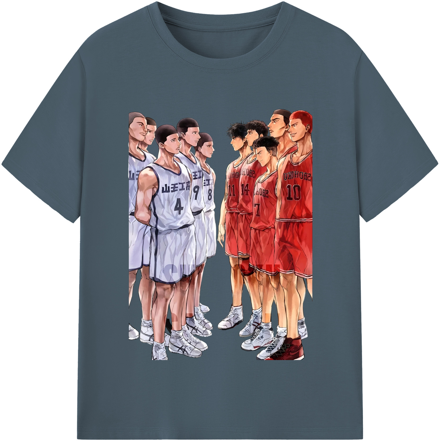 SLAM DUNK／スラムダンク 綿100％半袖Tシャツ（フロントプリント）